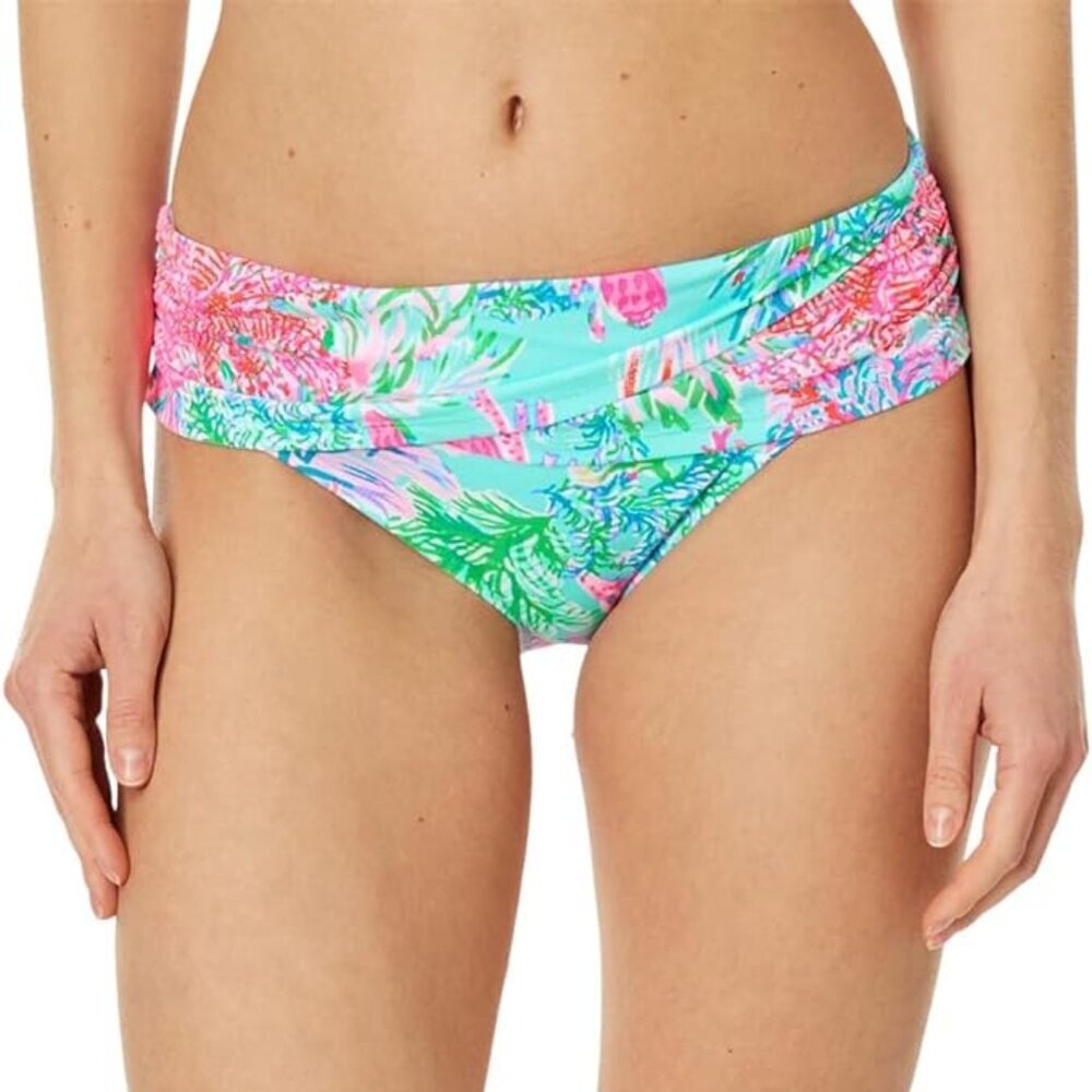 NWT Lilly Pulitzer Lagoon Sarong Hipster Bikini Bottom Celestial Blue 16